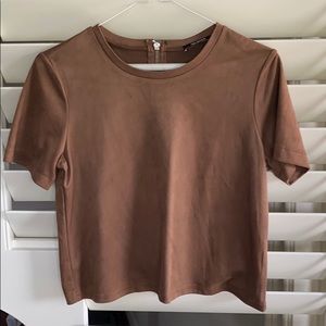 Faux Suede Top